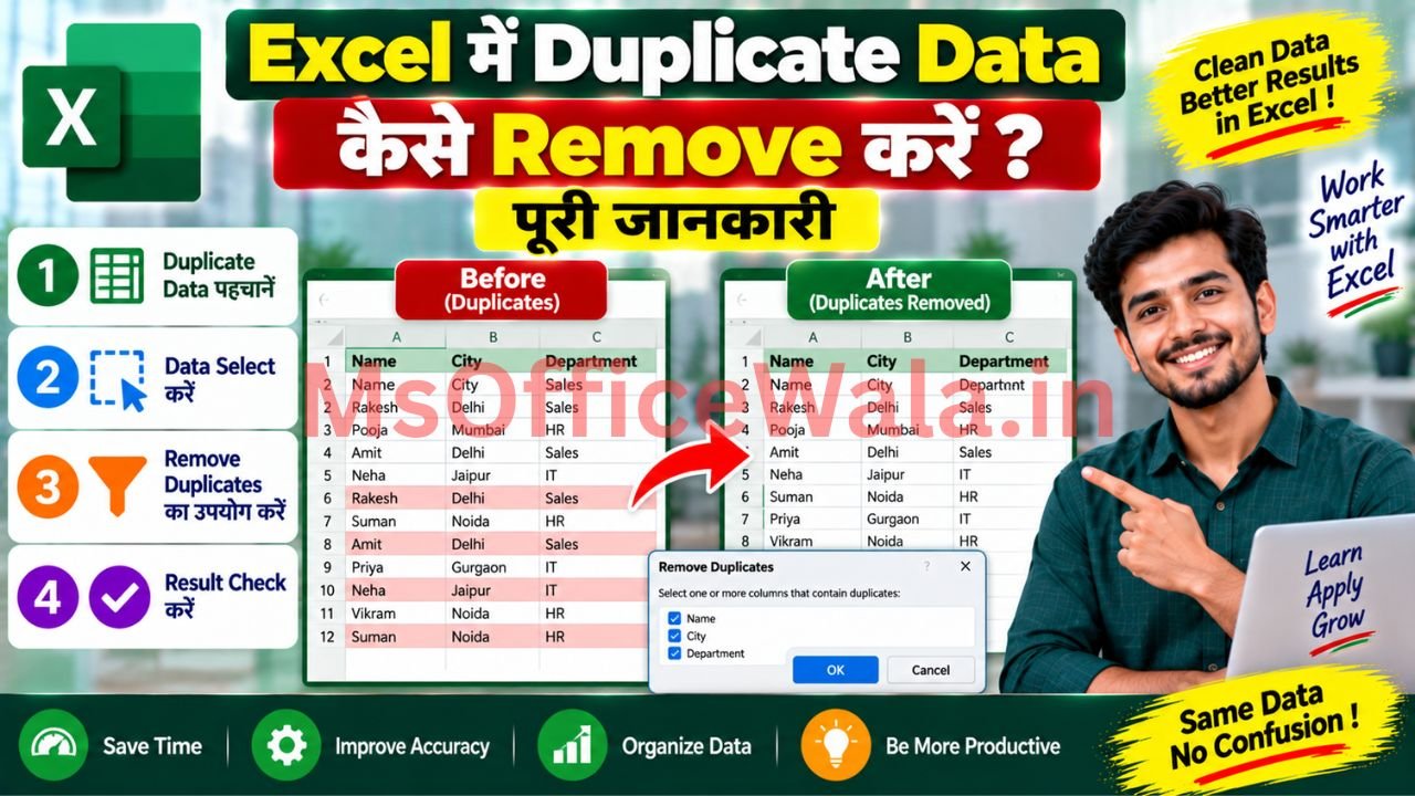remove Duplicate Data in excel