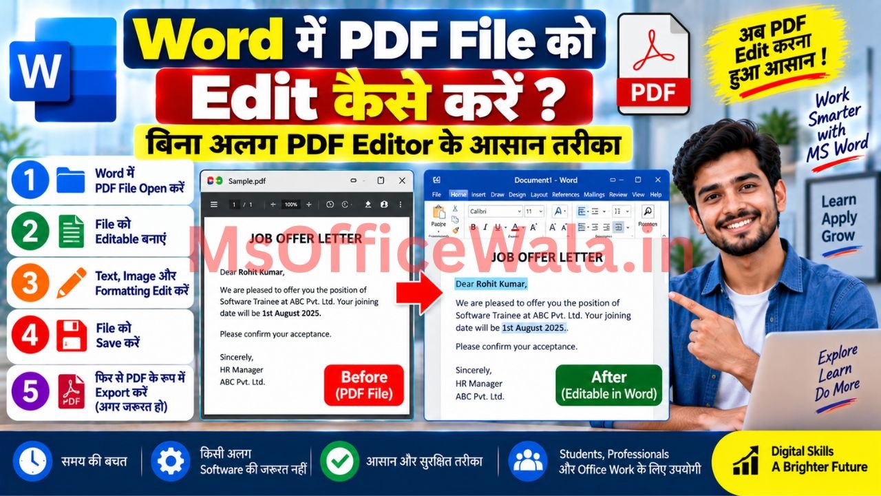 PDF Edit in ms word